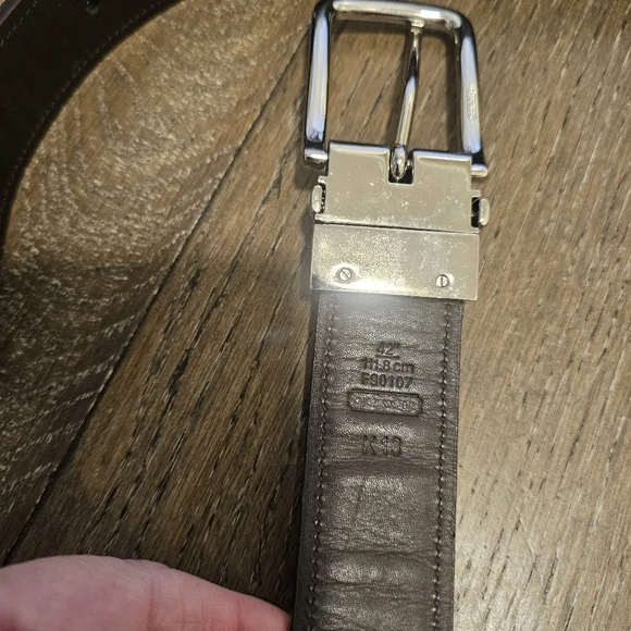 Coach Brown Leather Belt Sz 42 - Picture 5 of 9